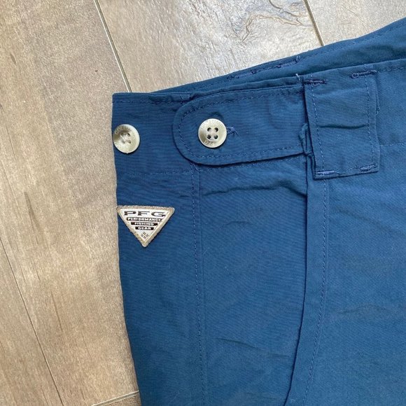 Columbia PFG Shorts Women’s 8 Performance Fishing Gear Omni Shade 36x7 Blue - Picture 3 of 5